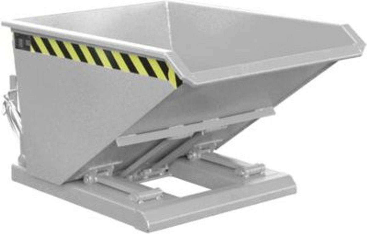 Kippbehälter NK 30 von Bauer, feuerverzinkt, grau, B/T/H: 123 x 84 x 67 cm - Bild 2