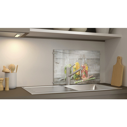 NOVADOORS Glasboard Fruity Lemonade in mehrfarbig mit abstraktem Design aus Glas - Bild 1