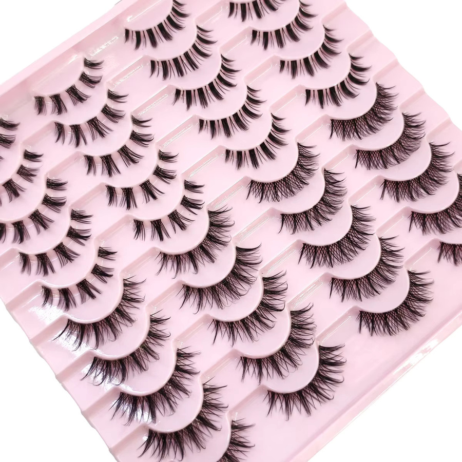 3DFaux Falsche Wimpern, Black, 20 Paar, Unisex - Bild 4