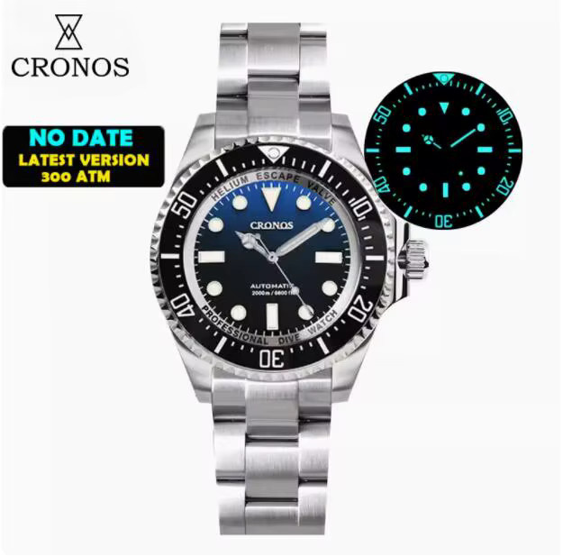 CRONOS Armbanduhr Automatik, Edelstahl, Keramik, 44 mm, Herren - Bild 2