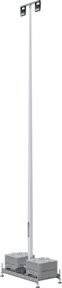 Schake Lampenmast-Set aus Aluminium mit Bodenmontage und Montagehalterung - Bild 1