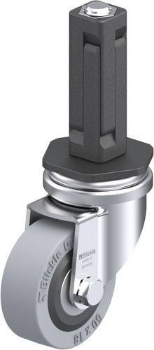 Blickle Lenkrolle LRA-VPA 50K-EV02 in Schwarz und Grau mit 50mm Rad-Durchmesser und 40kg Tragfähigkeit - Bild 1