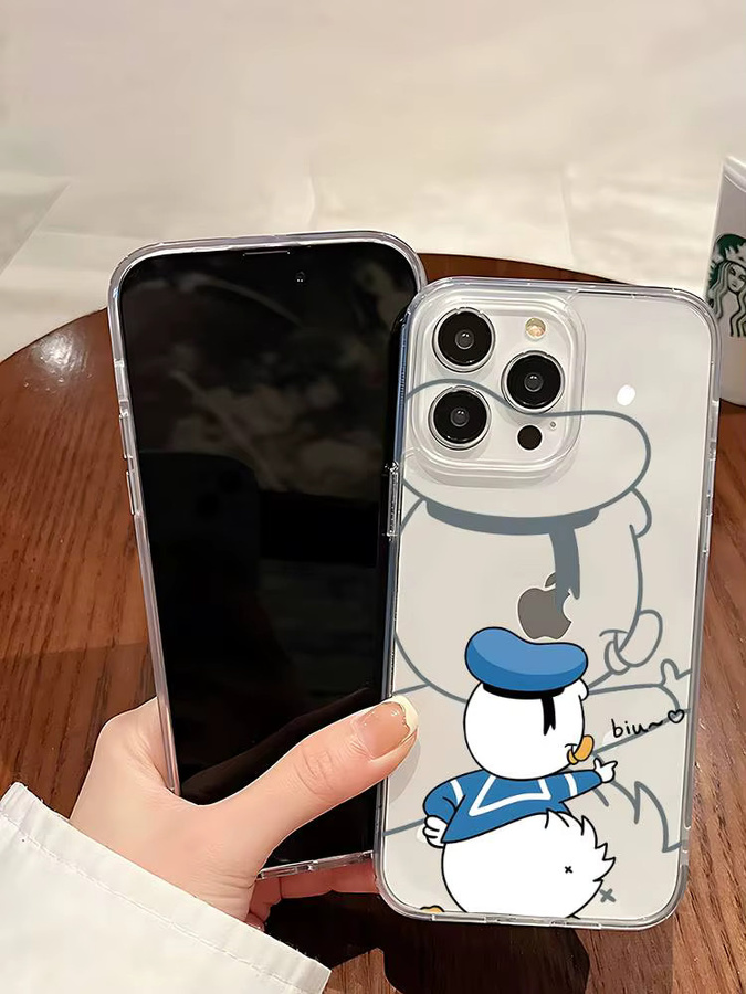 Transparente Donald Duck Handyhülle für Apple iPhone 11 bis 17 Pro Max und andere Modelle - Bild 5
