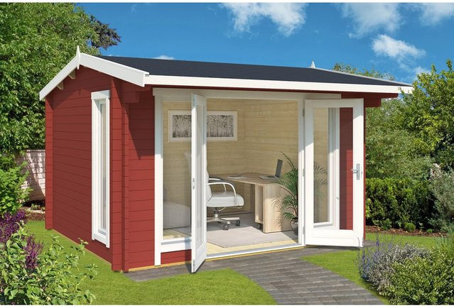 Lasita Maja Gartenhaus Jubilee in Schwedenrot, B/H/T: 370 x 245,1 x 412,5 cm - Bild 1