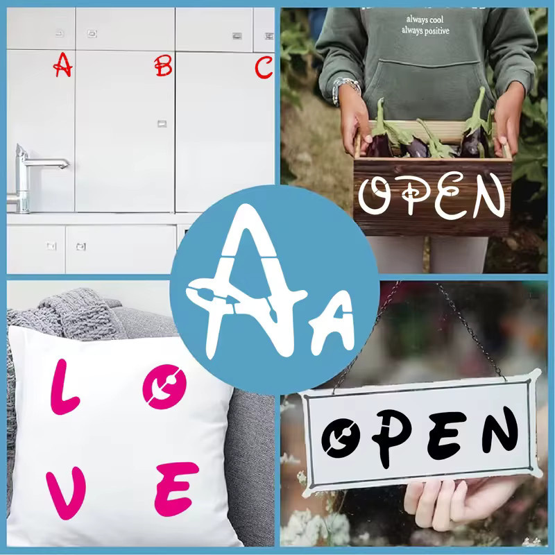 26-teiliges Alphabet-Schablonen-Set aus Kunststoff für DIY-Malerei und Scrapbooking, Buchstabenvorlagen mit einer Größe von 7,5 x 7,5 cm - Bild 1