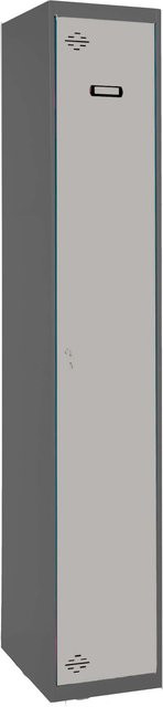 PROREGAL Spind AMEGO Grundmodul Garderobe mit Schließfach in Anthrazit-Grau, H x B x T: 180 x 40 x 50 cm - Bild 1