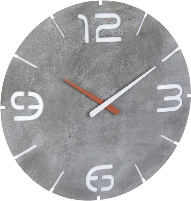 TFA Dostmann Funk Wanduhr Analog in Grau im Stein-Design, rund, Durchmesser: 35 cm - Bild 1