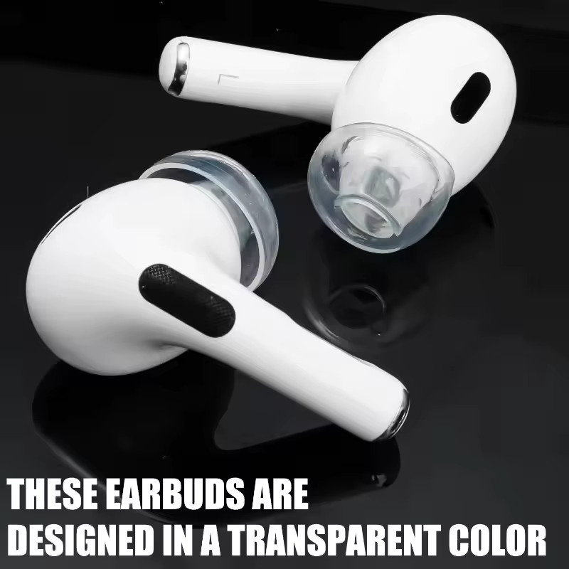 Chic Rain Silikon-Ohrstöpsel für AirPods Pro und Pro 2, antiallergisch und rutschfest, Farbe: transparent - Bild 3