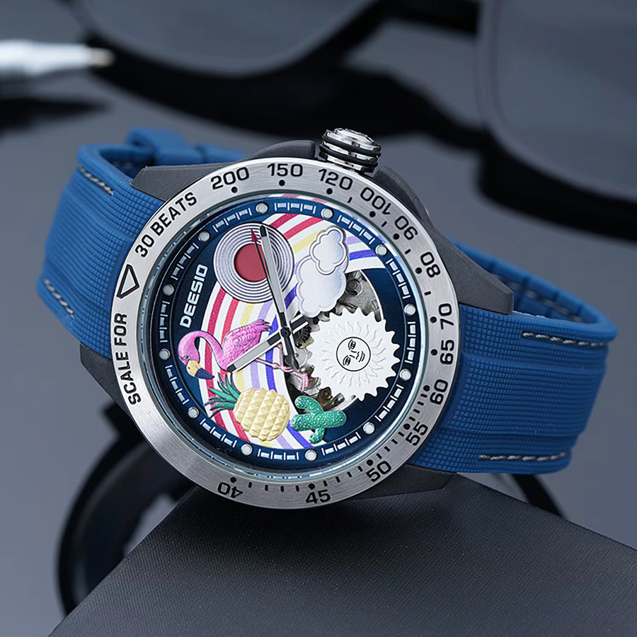 Deesio Automatik-Armbanduhr, Kunststoff, Datum, Herren - Bild 1