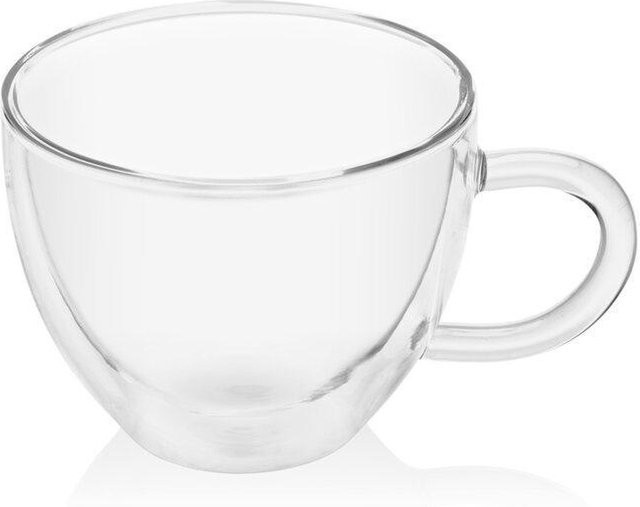 Omega Cappuccino-Gläser Set aus transparentem Glas, spülmaschinenfest - Bild 1