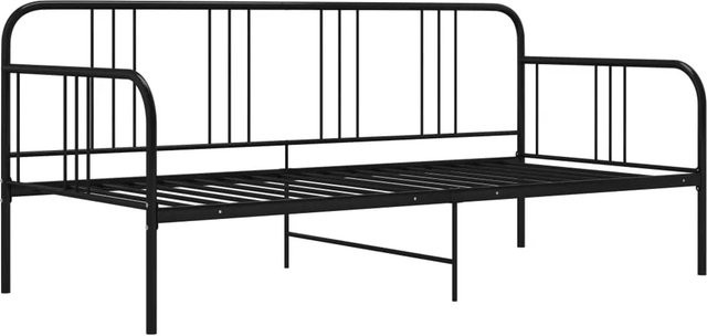 vidaXL Schlafsofa Bettgestell aus Metall in Schwarz Matt, B/T/H: 90 x 200 cm - Bild 1