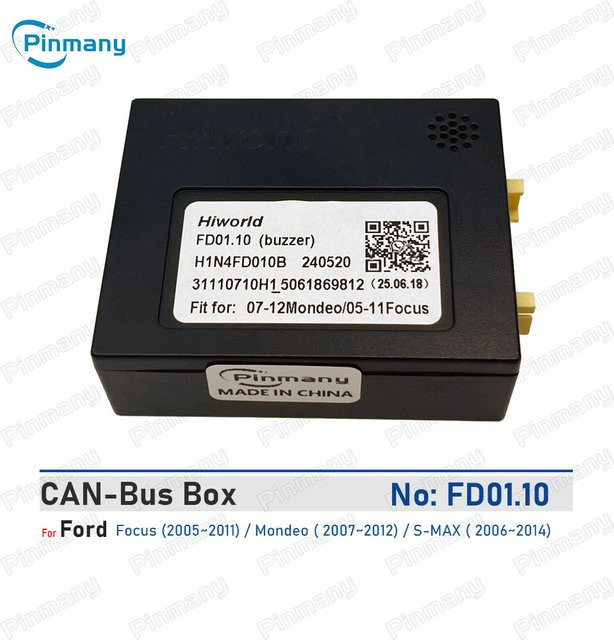 HIWORLD Autoradio CAN Bus Decoder FD01 Black Box für Ford Focus Mondeo S-MAX, Schwarz - Bild 1