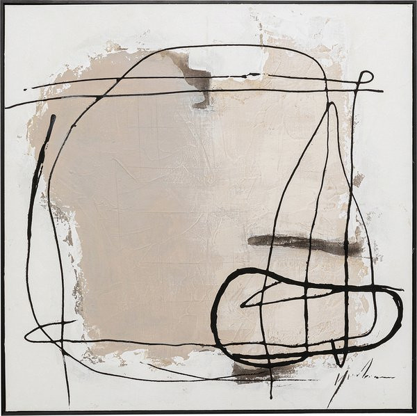 Modernes gerahmtes Bild Dust von KARE DESIGN in Bunt auf Canvas mit Pinien-Massivholzrahmen - Bild 1