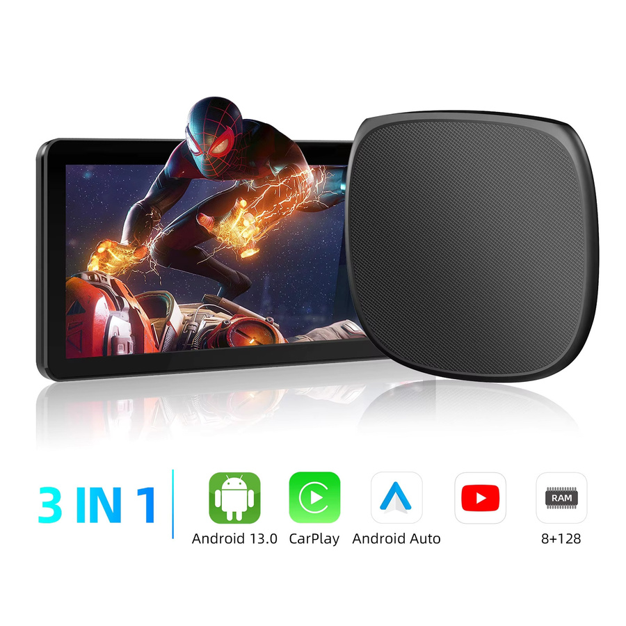 EzoneTronics CarPlay Android Ai Box mit Qualcomm Octa-Core, 8 GB RAM und 128 GB Speicher, kabellose Verbindung via Wi-Fi und Bluetooth, Schwarz - Bild 6