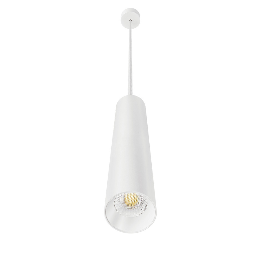 Luxvenum Pendelleuchte SIGNATURE 1-flammig in Matt Weiß, Aluminium, dimmbar dimm2warm 1800-3000K, 7W LED, Durchmesser: 35 cm - Bild 1
