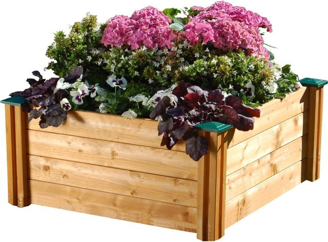 Gaspo Kinderhochbeet aus Holz in Braun, H: 86 cm, B: 80 cm, T: 40 cm - Bild 1