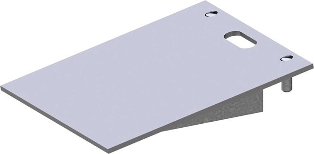 Schake Auffahrrampe für Schlauch und Kabelbrücken aus Stahl, feuerverzinkt, Silber, Breite: 40,0 cm, Tiefe: 35,0 cm, Höhe: 9,5 cm - Bild 1