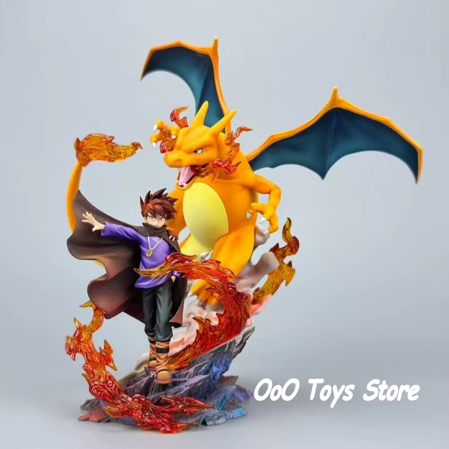 Bandai Pokémon Glurak Gary Oak Actionfiguren, PVC-Statue, 17cm - Bild 2