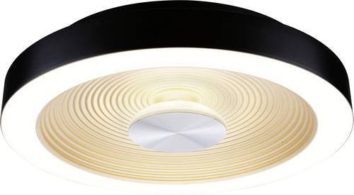 Paulmann Volea LED-Deckenleuchte Ring, Schwarz-Gold, dimmbar, IP44, Durchmesser: 32 cm - Bild 1