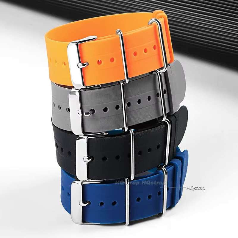 HQstrap Uhrenarmband Silikon, Schwarz, Unisex - Bild 2