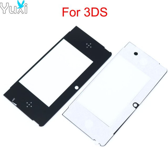 YuXi Kunststoff-Oberschirmrahmen-Objektivabdeckung als Ersatz für das 3DS Top LCD-Display in Schwarz - Bild 1