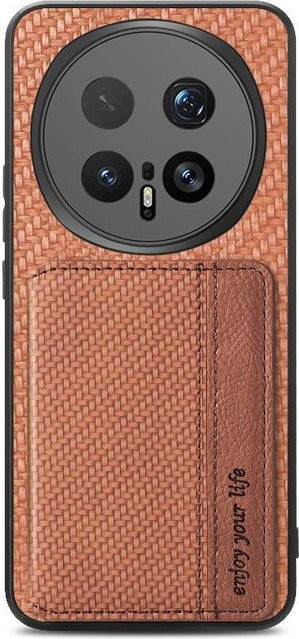 YULIN Leder-Geldbörse mit Kohlefaser-Optik und Magnetständer als Handyhülle für Honor Magic 8 Pro und Honor Magic 8 Lite in Schwarz oder Braun - Bild 1