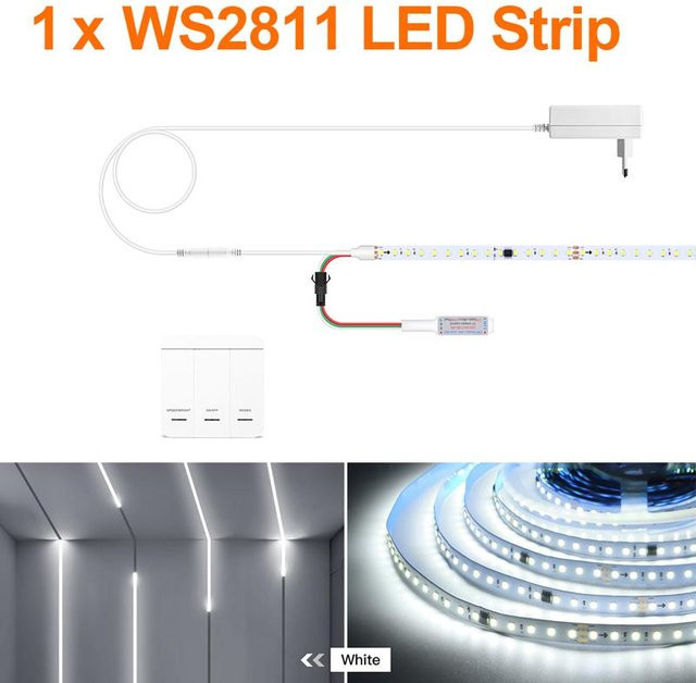 MALITAI Smart Addressable Pixel LED Streifen WS2811 RGBIC mit 120 LED/m, 24V, Multicolour, 5m Länge - Bild 1
