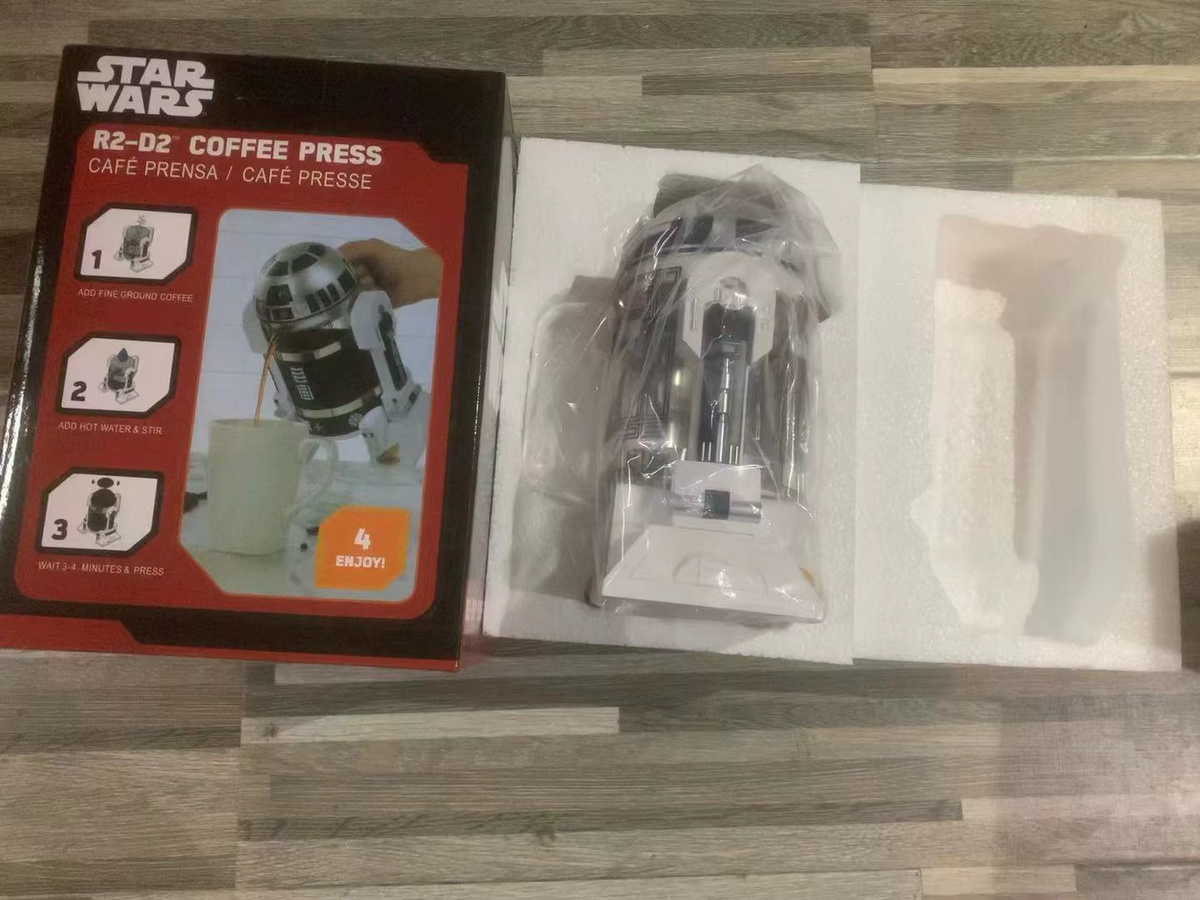 Star Wars R2-D2 Moka Handkaffeemaschine aus Edelstahl in Weiß, 960 ml - Bild 6