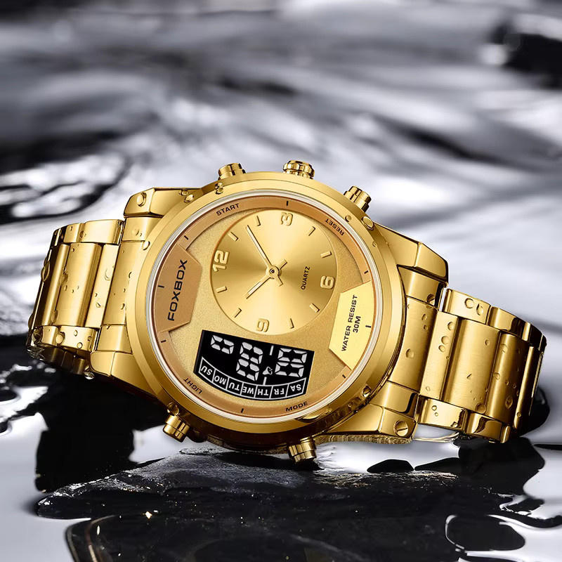 LIGE Chronograph, Quarz, Edelstahl, Herren - Bild 4