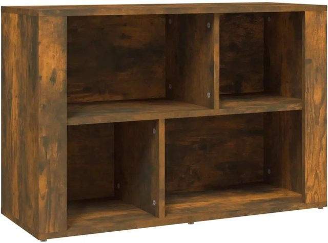 vidaXL Sideboard aus Holzwerkstoff in Räuchereiche, Braun, B/T/H: 80 x 30 x 54 cm - Bild 1