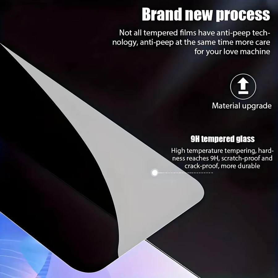 DIXSG 4er Pack Anti-Spy Displayschutzfolie aus gehärtetem Glas für Redmi Note 14 5G 13 12 11 Pro 14S 12S 11S 15C 15 14C 13C 12C 10A 9A in Schwarz und Transparent - Bild 5