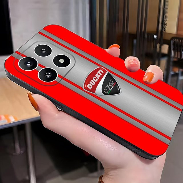 G-ducati Logo Silikon Handyhülle für Xiaomi Redmi Note 15 A7, Xiaomi 17 Ultra, Xiaomi 15 und Xiaomi 14 Pro Plus in Schwarz und Rot - Bild 1