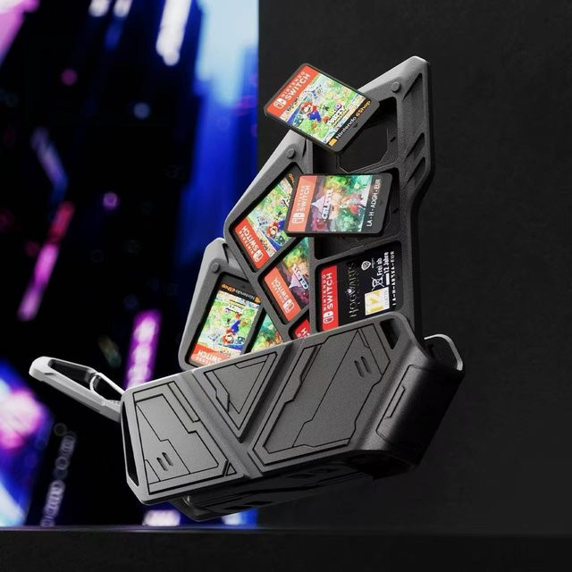 Transparente Game Card Aufbewahrungshülle für Nintendo Switch2 OLED Lite in Schwarz - Bild 1