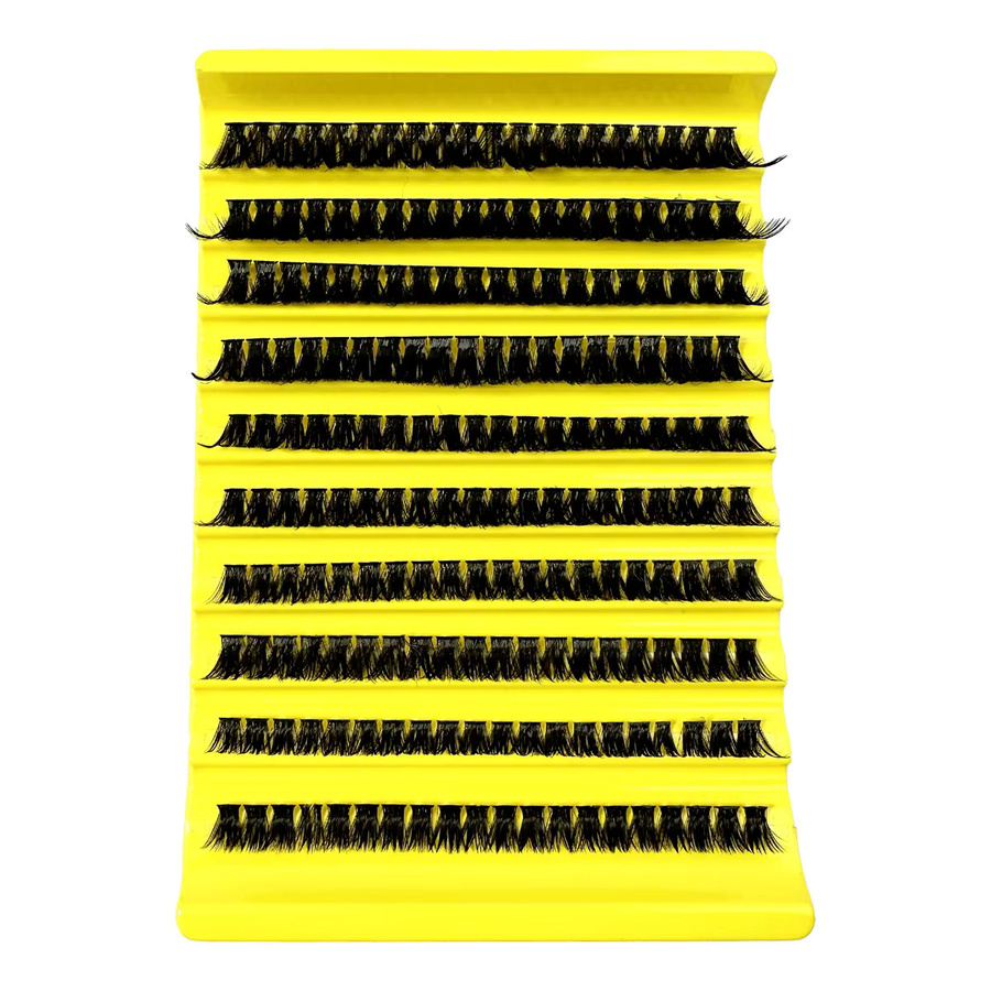 LYBCG Wimperncluster, 200 Stück, D-Locken, 8–16 mm, Black, Unisex - Bild 3