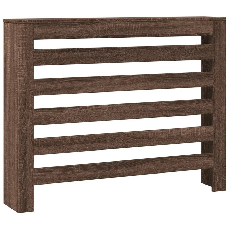 vidaXL Heizkörperverkleidung in Eiche Braun mit modernem Latten-Design aus Holzwerkstoff, B/T/H: 104 x 20 x 82 cm - Bild 2