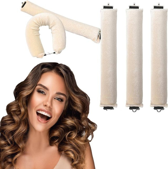 Elberta Heatless Curls Lockenwickler, 3 Stück, beige, Damen - Bild 1