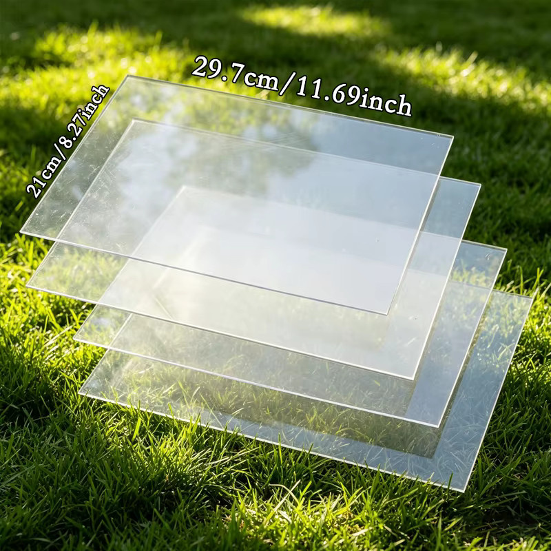 Tonpei 100 Stück Flexible PVC Plastikfolie Transparent, 0,3 mm Dicke, A4 Blätter für DIY-Design und Handwerk - Bild 2