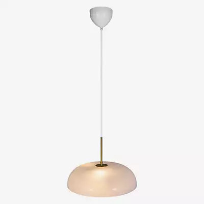 Design for the People Glossy Pendelleuchte in Weiß mit Gold/Messing und Glaselementen - Bild 1