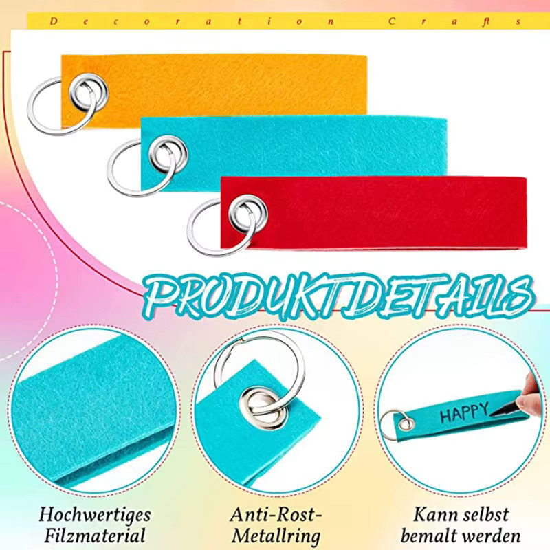 SAISLERWELL Schlüsselanhänger Filz Gurtband, personalisierbar - Bild 2