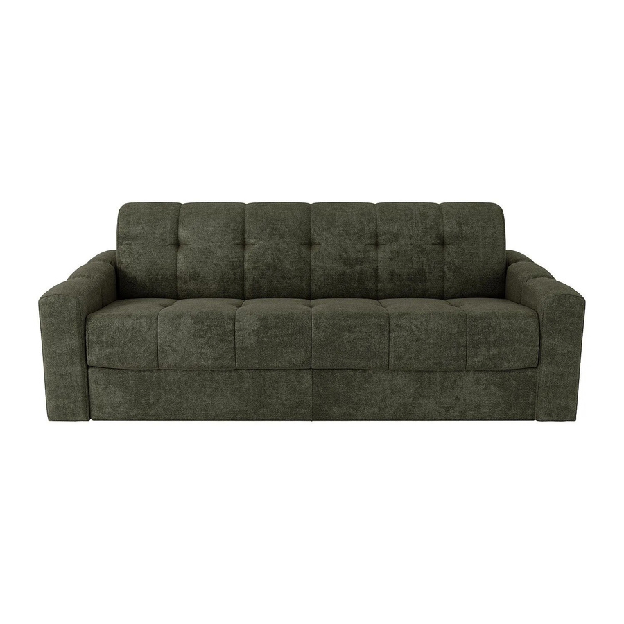 Vente-unique Schlafsofa Darielo in Khaki Grün mit Stoffbezug und Schaumstofffüllung, Breite: 210 cm - Bild 2