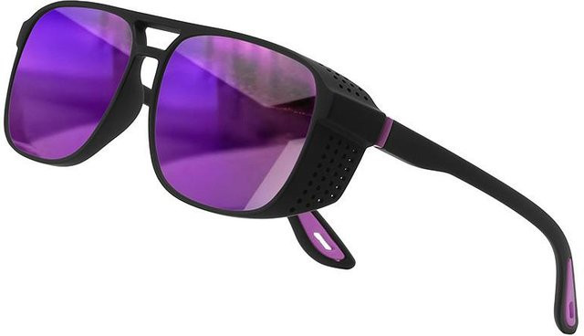 Aoseides Sportsonnenbrille, Vollrand, Wrap, Kunststoff, Unisex, black - Bild 1