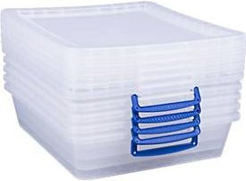 Really Useful Box Aufbewahrungsboxen mit Deckel, transparent, 10,5 l, 5 Stück - Bild 1