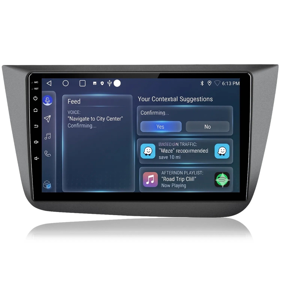 Junsun 9 Zoll Autoradio mit Bluetooth und GPS für Seat Altea XL (2004 bis 2015) und Toledo (2004 bis 2009) in Schwarz - Bild 2
