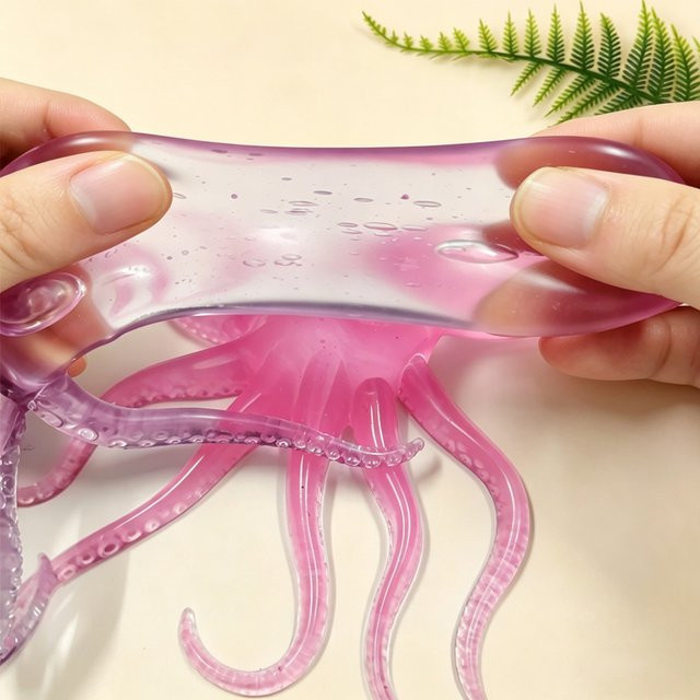 NeeDoh Oktopus-Stressbälle, Squish-Spielzeug, pink, 2-teiliges Set - Bild 1