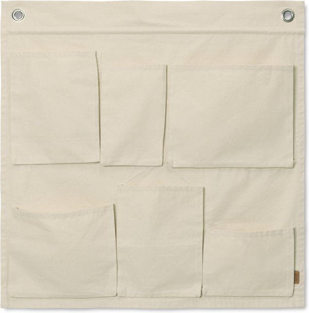 Ferm Living Canvas Wandtasche in Weiß - Bild 1
