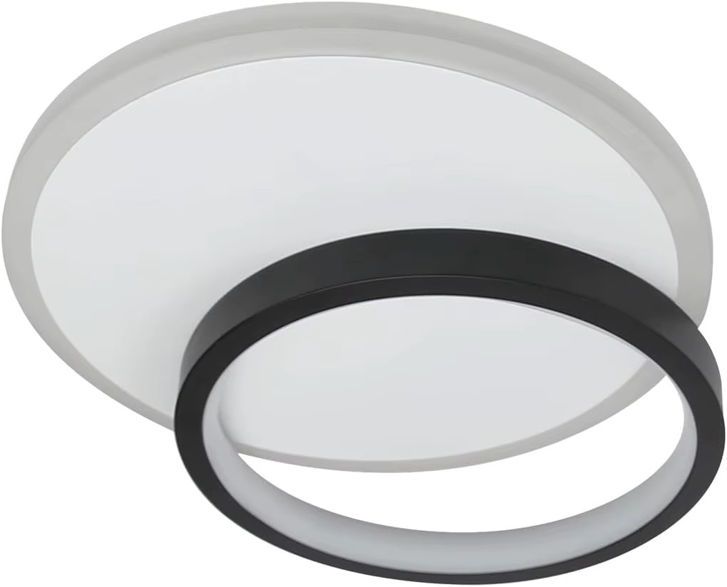 Nettlife LED-Deckenlampe in Schwarz, Modernes Design, Rund, Warmweiß 3000 K, Durchmesser: 24,5 cm - Bild 5