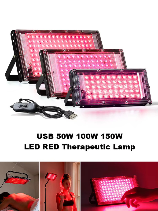 YNL LED Flutlicht IP65 Wasserdicht mit USB-Anschluss, Schwarzer Outdoor LED Reflektor Scheinwerfer für Garten und Terrasse - Bild 4