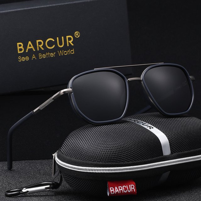 BARCUR Sonnenbrille, hexagonal, Vollrand, Unisex, black - Bild 1