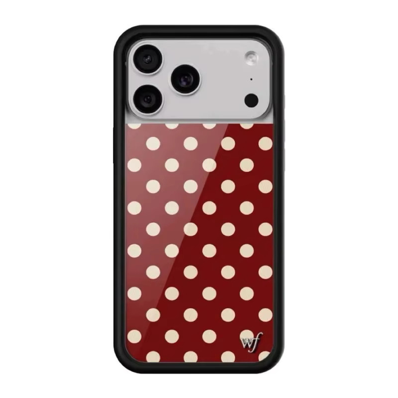 Potdemiel Handyhülle mit Wildflower Erdbeere und Polka Dots Design für iPhone 12 13 14 15 16 17 Pro Max Plus mit niedlichem Bär 3D Wildflower Cover - Bild 2