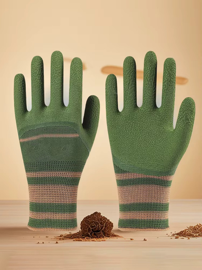 Jaysuing Gartenarbeitshandschuhe aus Nitril in Grün mit Mikroschaum-Beschichtung für die Gartenarbeit - Bild 6